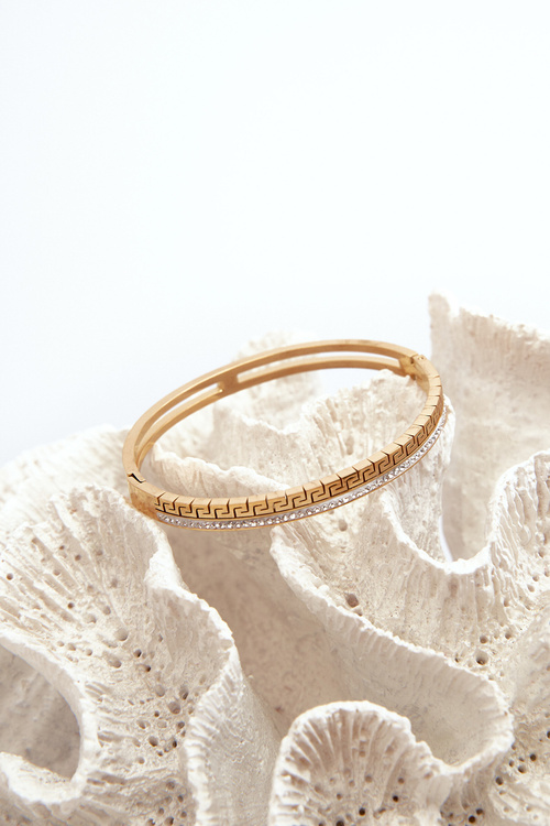 Dámský náramek s kubickým zirkonem nerezová ocel zlatá