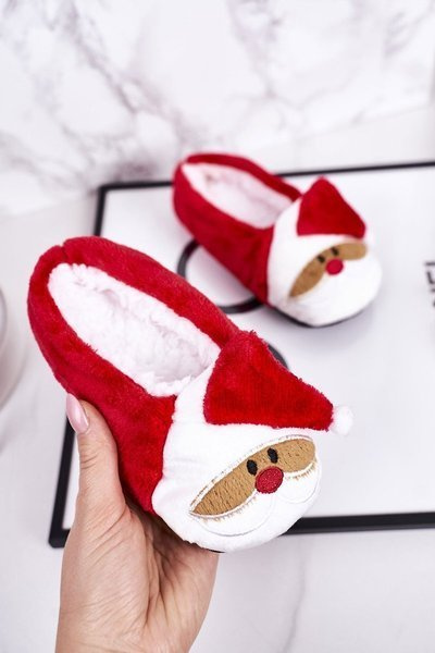 Dětské Vánoční Pantofle S Ježíškem1 Červené Xmas
