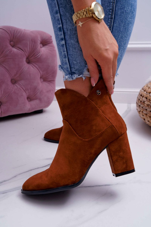 Dámske vysoké podpätky Sergio Leone Camel BT525