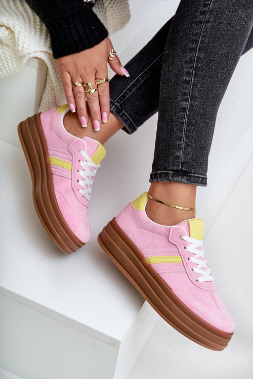 Dámske Tenisky Na Platforme Rúžové Dravinnia