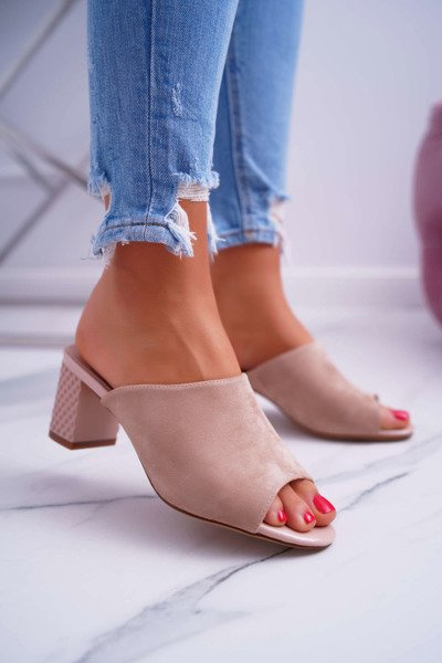 Elegantné dámske papuče na Sergio Leone KL315 Post Bége Demilo