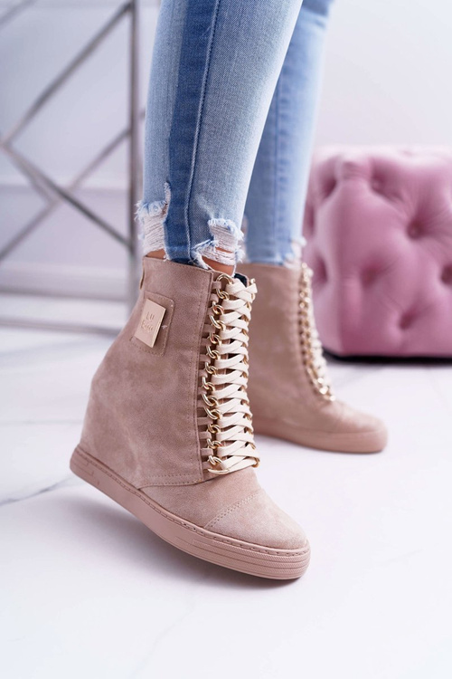 Dámská semišová Obuv Sneakers Lu Boo Béžové Monica