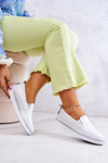 Dámské Kožené Tenisky Slip-On S.Barski Bílý