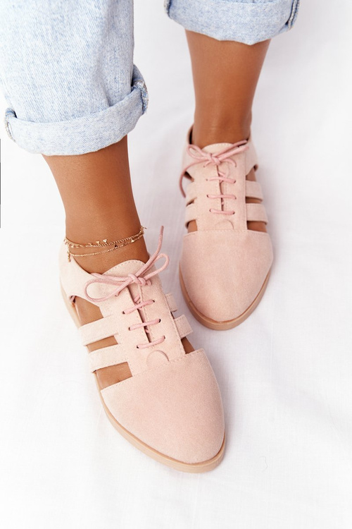 Dámska topánky s ružovými lukmitmi výrezov