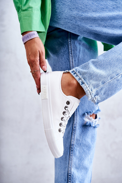 Dámské kůže Sneakers Big Star KK274105 Bílá