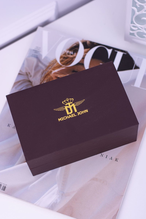 Nastavte Michael John stříbrné dámské hodinky se zirkony dva náramky