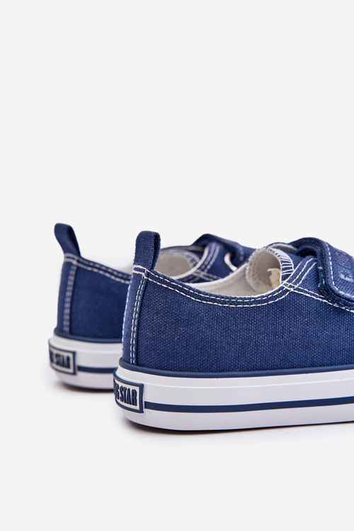 Detské Tenisky Na Suchý Zips Big Star OO374010 Tmavo Modré