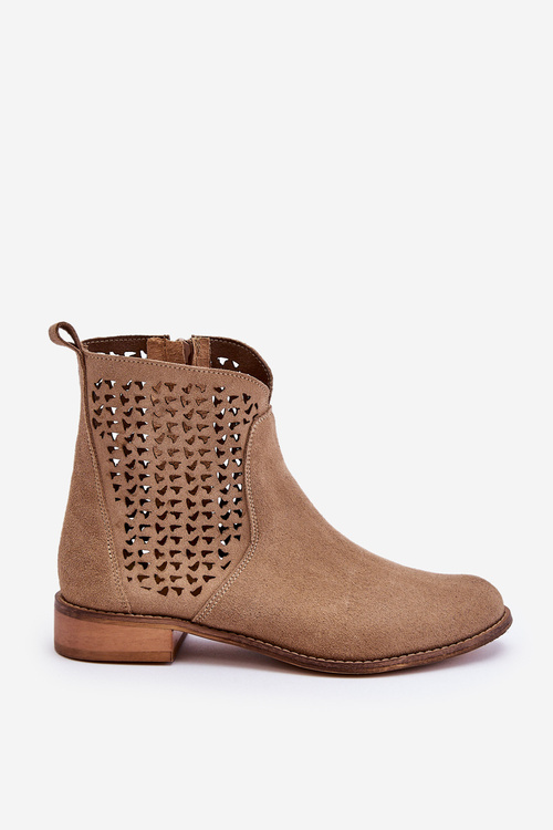 Semišové topánky Nicole 2791/023 Dark Beige