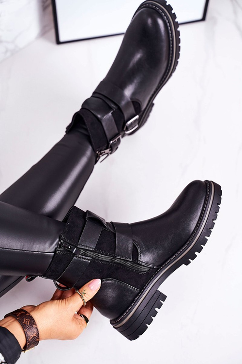 Dámské Teplé Boty Černé Intensity