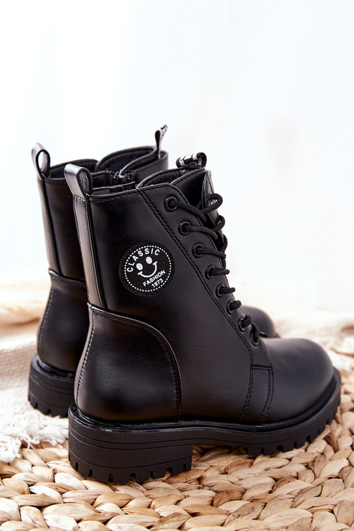 Dětské Oteplené Boty Workers Černé Rosalie