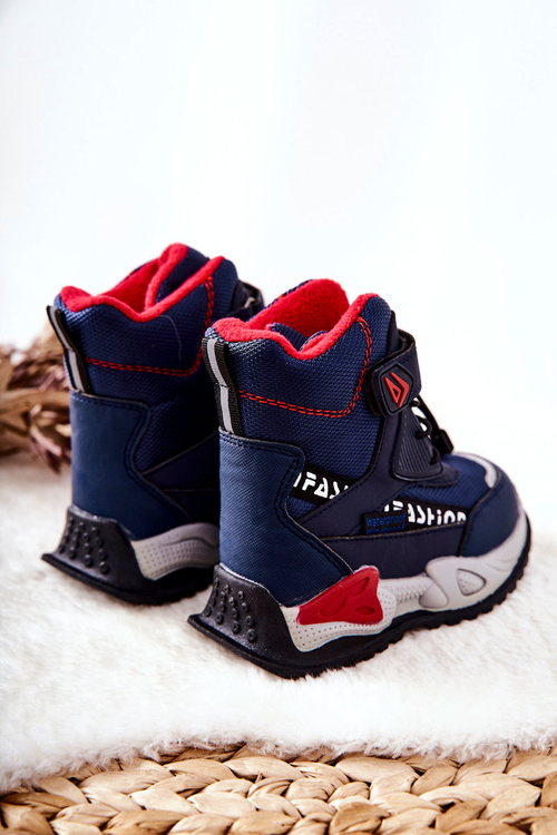 Zateplené Boty Na Suchý zip Tmavě Modrá Darel