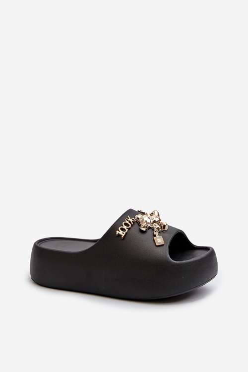 Dámske ľahké peny s ozdobami Čierne Orchia