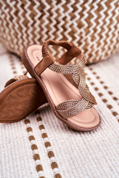 Detské sandále šampanské lamado