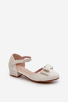 Dievčenské balerínky s mašľou Biele Andarifa