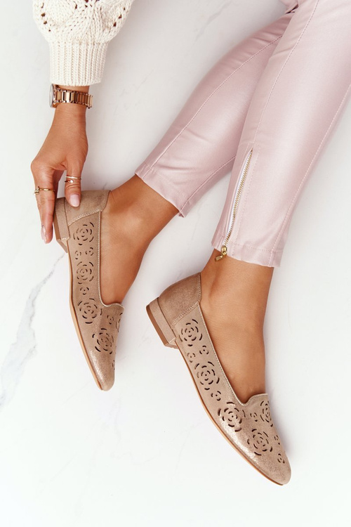 Openwork Sergio Leone BL627 lesklé béžové laafery