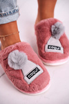 Dámské Kožené Pantofle S Kloboukem A Bambulí Práškově Růžove Keep Warm
