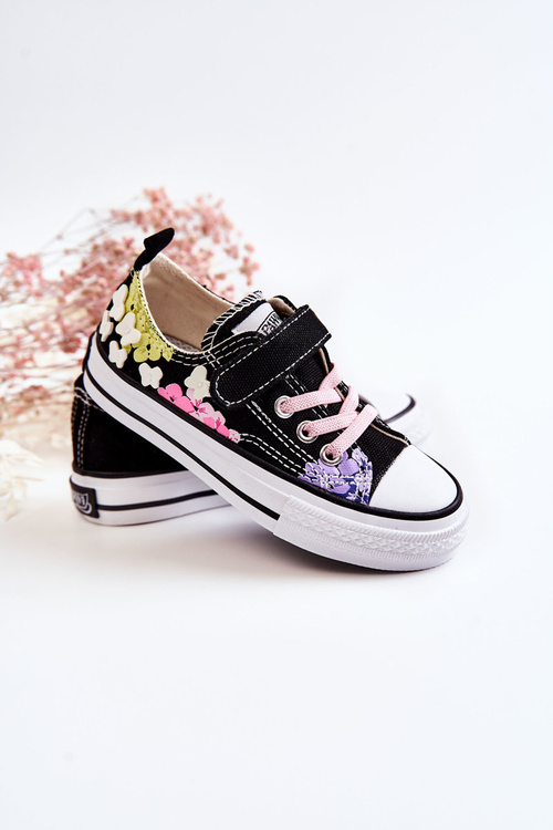 Detské materiály tenisky tlačia čierny buster