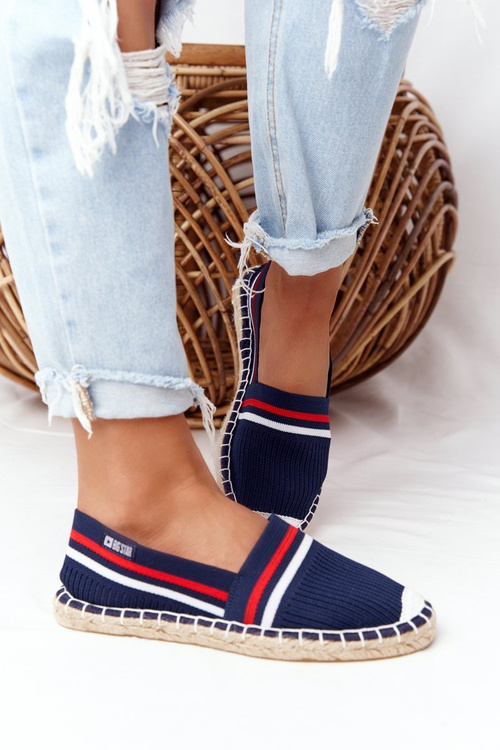 Espadrilles na pletenej podrážke veľkej hviezdy HH274483 Navy Blue