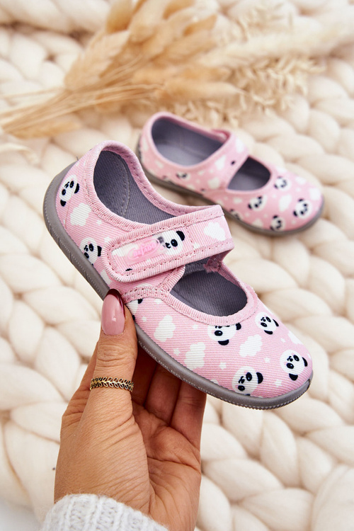 Detská papieka balerína s suchým zipsom befado panda 955x021 svetlo ružová