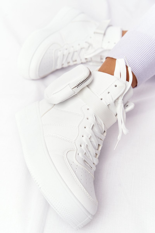 Športové topánky na platforme s obličkami biely Alexis