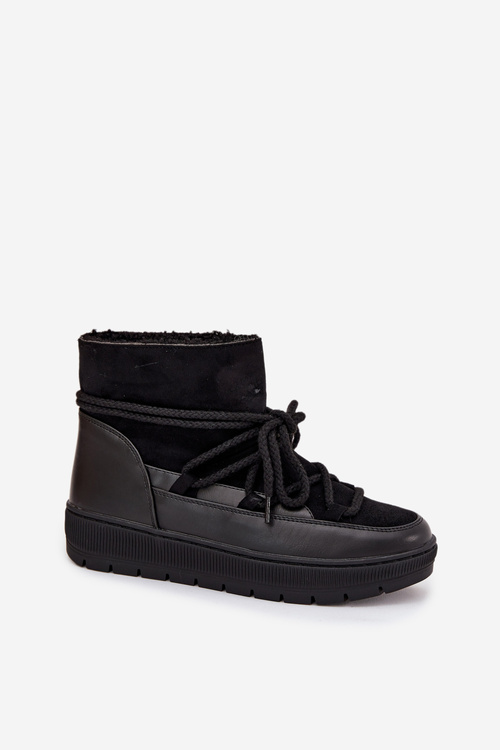 Dámské sněhule s šněrováním černé Rebekah