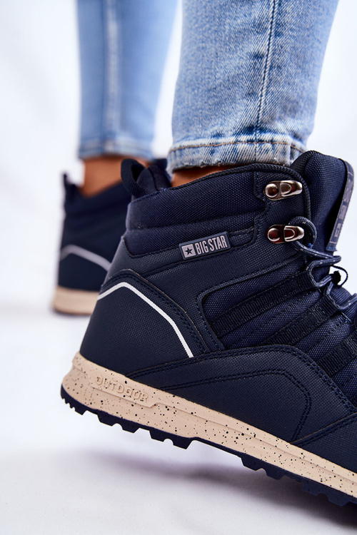 Dámska vysoká hviezda Trekking topánky Veľká hviezda KK274611 NAVY BLUE