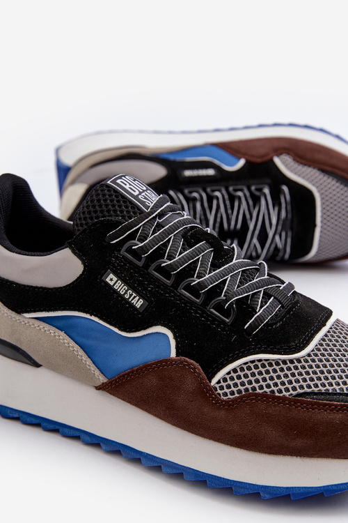 Pánské tenisky Big Star NN174322 Memory Foam System hnědo-černé