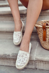 Klasické dámske otvorené diela espadrilles béžové catris