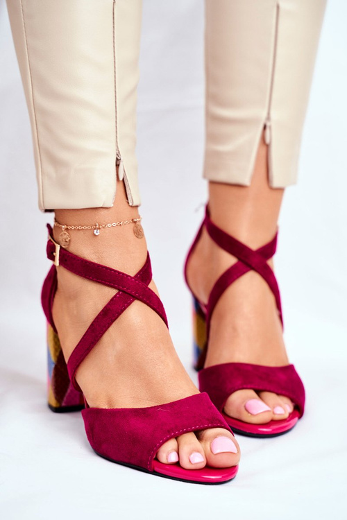 Dámske sandále na Sergio Leone Fuksja SK865 Post