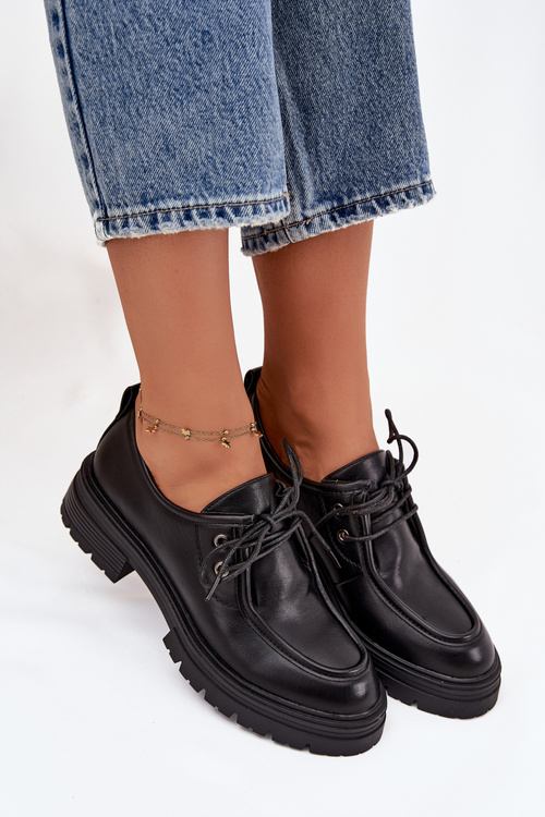 Dámské polobotky z eko kůže černé Adrelle