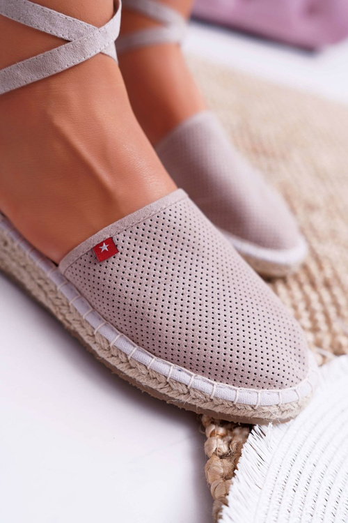Dámska Espadrilles Big Star na platforme Beige DD274A193