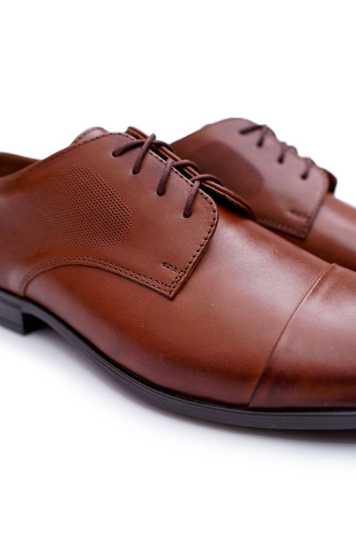 Pánské Polobotky Kožené elegantní Bednarek hnědé Dawidos