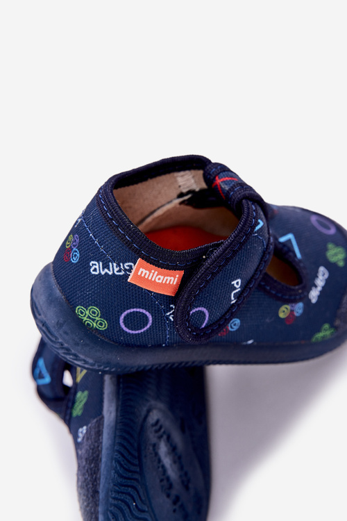 Dětské Pantofle Milami Elastické Na Suchý Zip Granátové Ambette