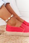 Espadrilles na spletenej veľkej hviezde FF274149 Red Red
