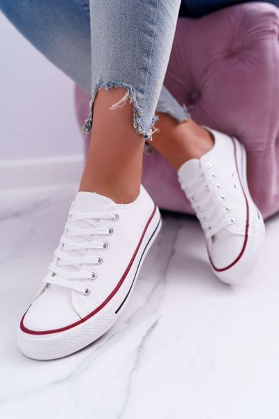 Nízké Dámské Tenisky Materiál Bílé FreeTime