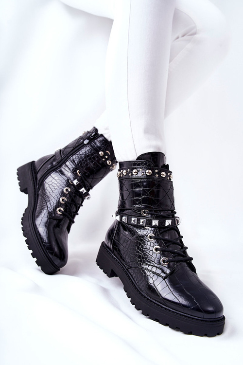 Zateplené Pracovní Boty S Cvočky Černé Nephele