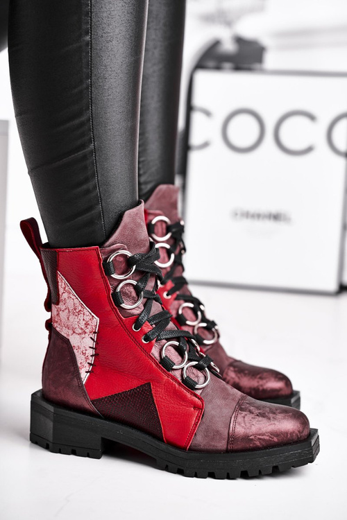 Dámské Kotníkové Boty Maciejka Burgundy 04184-23/00-3