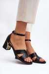 Dámske čierne sandále na opätku Irivana