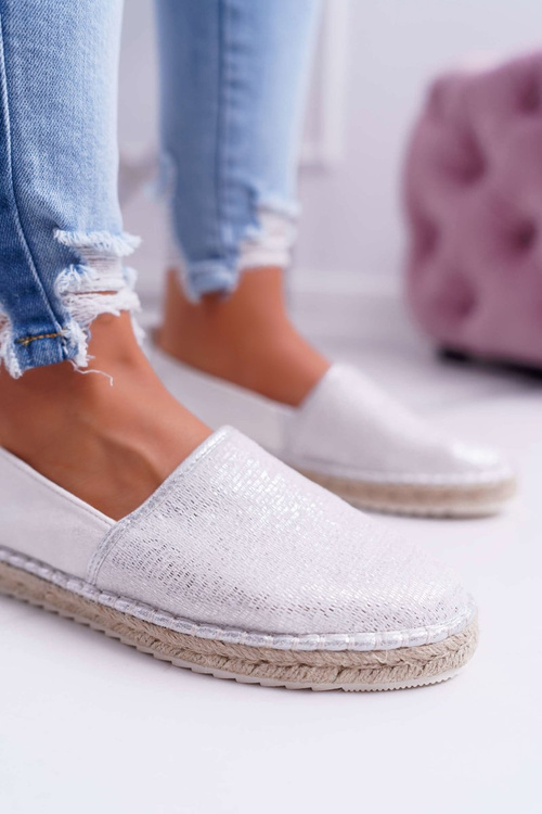 Dámské Espadrilky Big Star Stříbrné DD274770