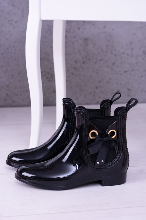 Černá dámská Lakované galoše Jodhpur boty Someday