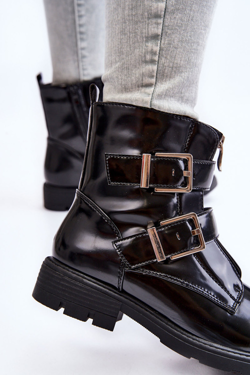 Izolované päty žien s čiernym zipsom Joshie