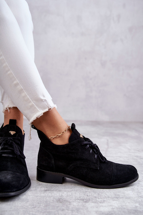 Suede Boots Lace -up Nicole 2781 čierna