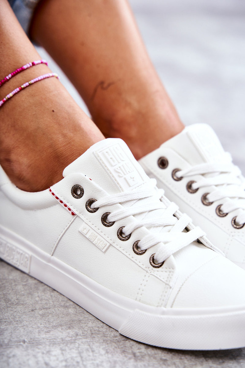 Nízke dámske kožené tenisky Big Star KK274005 biela