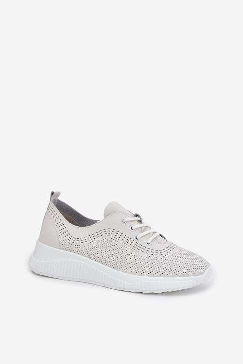 Dámske Kožené Športové Topánky Vinceza 79532 Biele