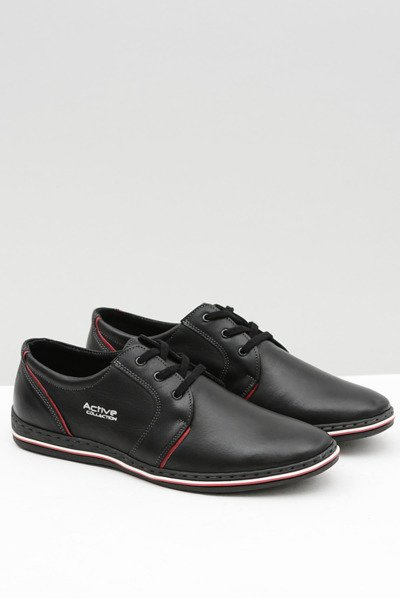 Čierna kožená pánska topánky marko