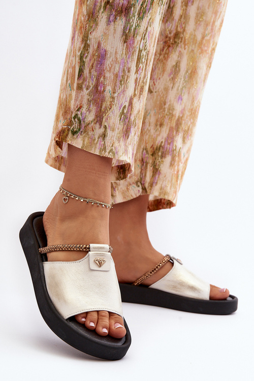 Kožené dámske sandále Zazoo 2659/005 strieborné