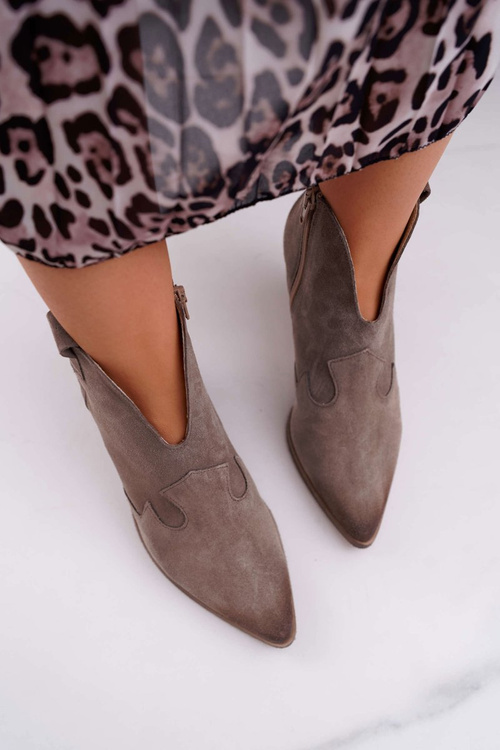 Dámské Kotníkové Boty semišové Cappuccino Chavai