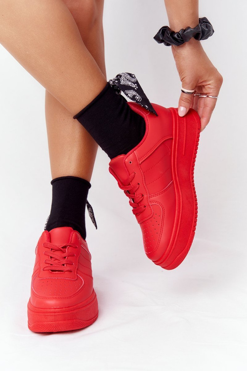 Dámske športové topánky na platforme červené, toto som ja