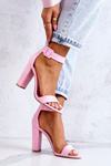 Semišové vysoké podpätky Pink Jacqueline