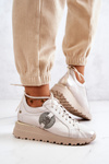Maciejka kožené športové topánky 05492-04 béžová
